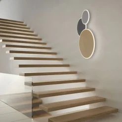 LED Deckenlampe in Messing Aluminium Grau 35 W dimmbar