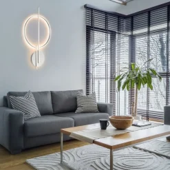 LED Deckenlampe in Silber dimmbar RGB 2900 lm L:114 cm