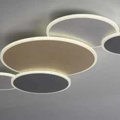 LED Deckenlampe Messing Aluminium Grau dimmbar L:85 cm