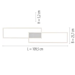 LED Deckenlampe Metall 2700-5000 K L:109 cm dimmbar