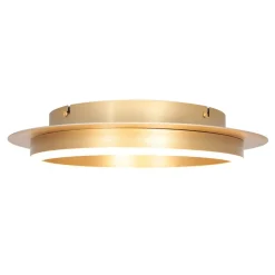 LED Deckenlampe Metall Kunststoff in Gold B:32 cm Ring
