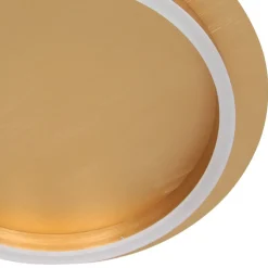 LED Deckenlampe Metall Kunststoff in Gold B:32 cm Ring