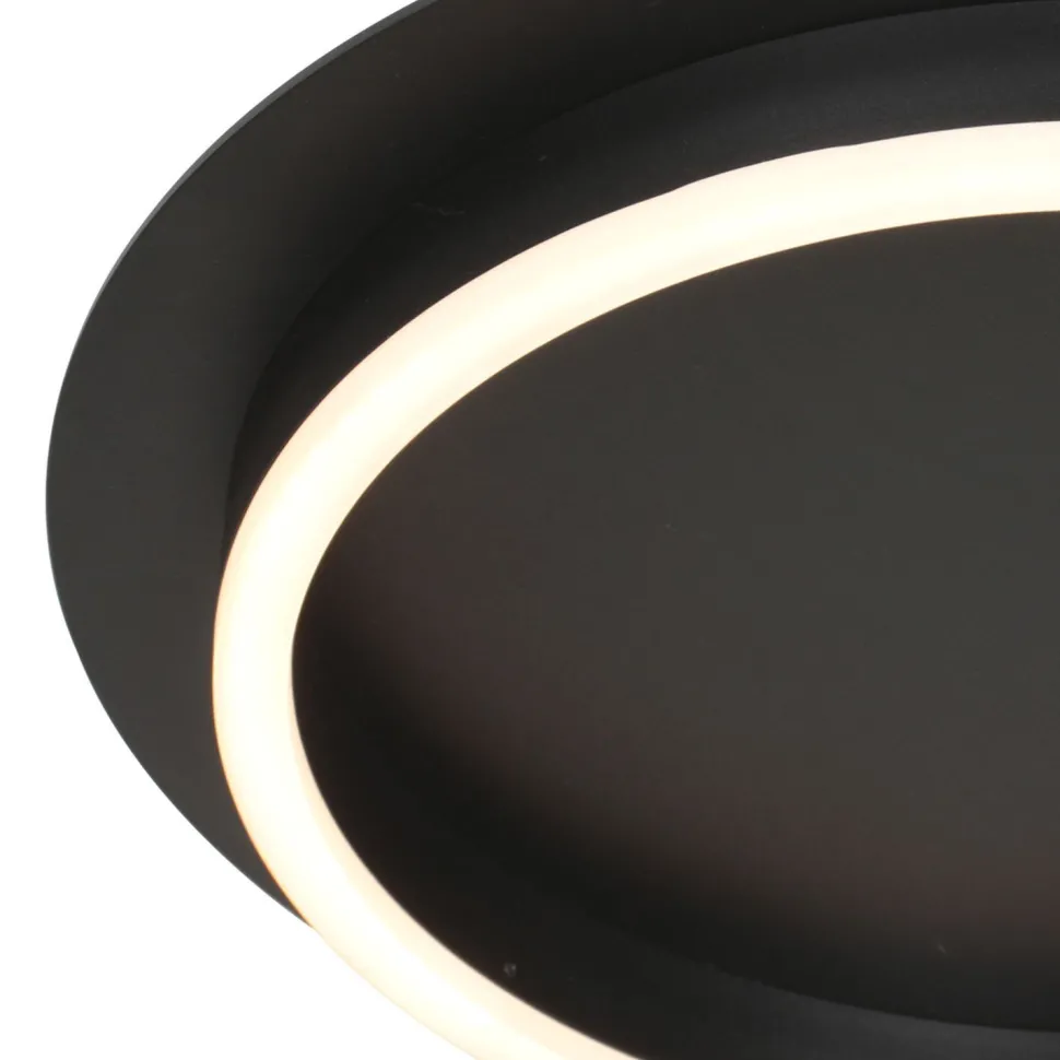 LED Deckenlampe Metall Kunststoff Schwarz 20 W 2700 K