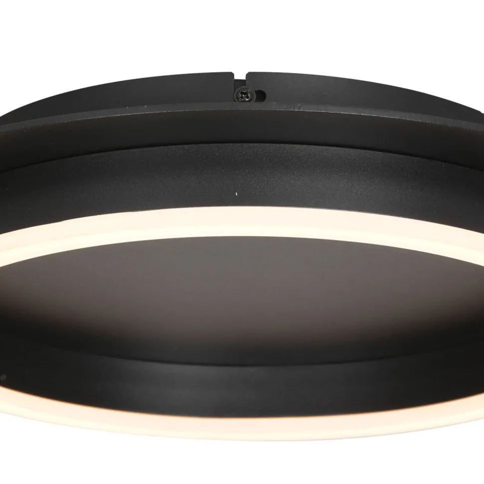 LED Deckenlampe Metall Kunststoff Schwarz 20 W 2700 K