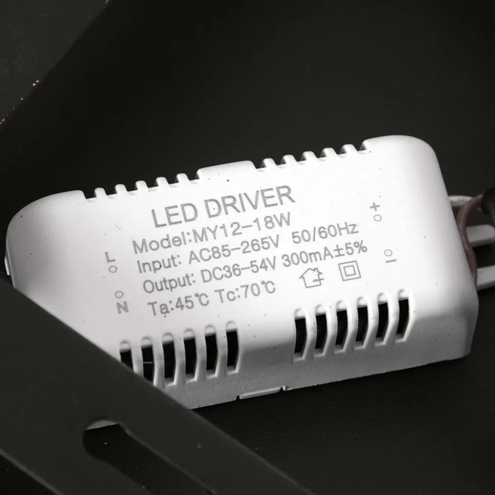 LED Deckenlampe Metall Kunststoff Schwarz 20 W 2700 K