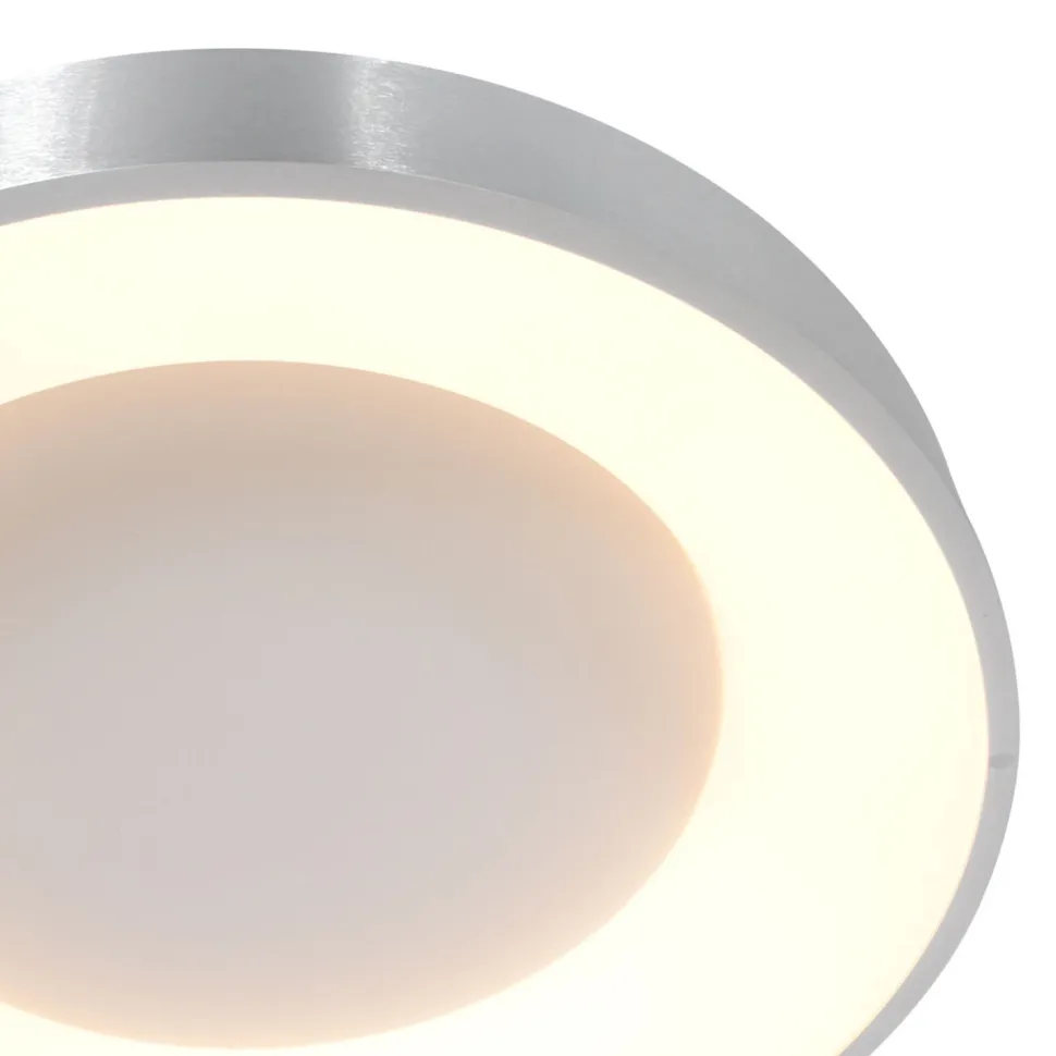 LED Deckenlampe Metall Kunststoff in Silber Weiß 2700 K