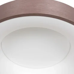 LED Deckenlampe Metall Kunststoff in Bronze Weiß Ø48 cm