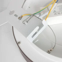 LED Deckenlampe Metall Kunststoff in Bronze Weiß Ø48 cm