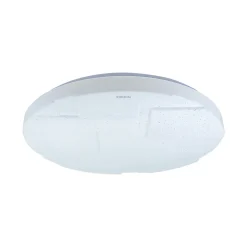 LED Deckenlampe mit Sternenhimmel IP44 D: 37 cm rund Weiß