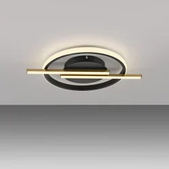 LED Deckenlampe Modern Schwarz Messing 3000 K dimmbar