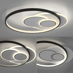LED Deckenlampe Ringe Weiß Schwarz warmweiß 3000 K 27 W