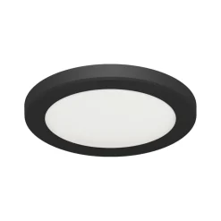 LED Deckenlampe rund D: 16,7 cm Aufputz Unterputz Schwarz