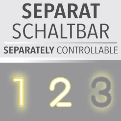 LED Deckenlampe rund Holz Schwarz Serienschalter 3000 K