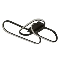 LED Deckenlampe Schwarz 3000/4500/6500 K 1812 lm Metall