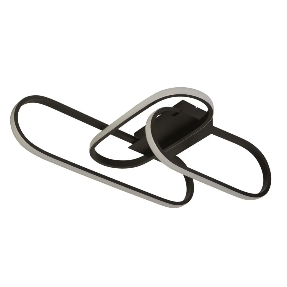 LED Deckenlampe Schwarz 3000/4500/6500 K 1812 lm Metall