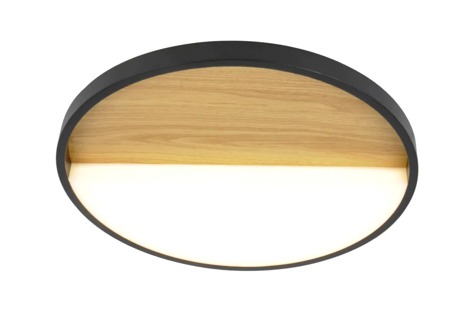 LED Deckenlampe Schwarz Natur Ø40 cm 2350 lm dimmbar