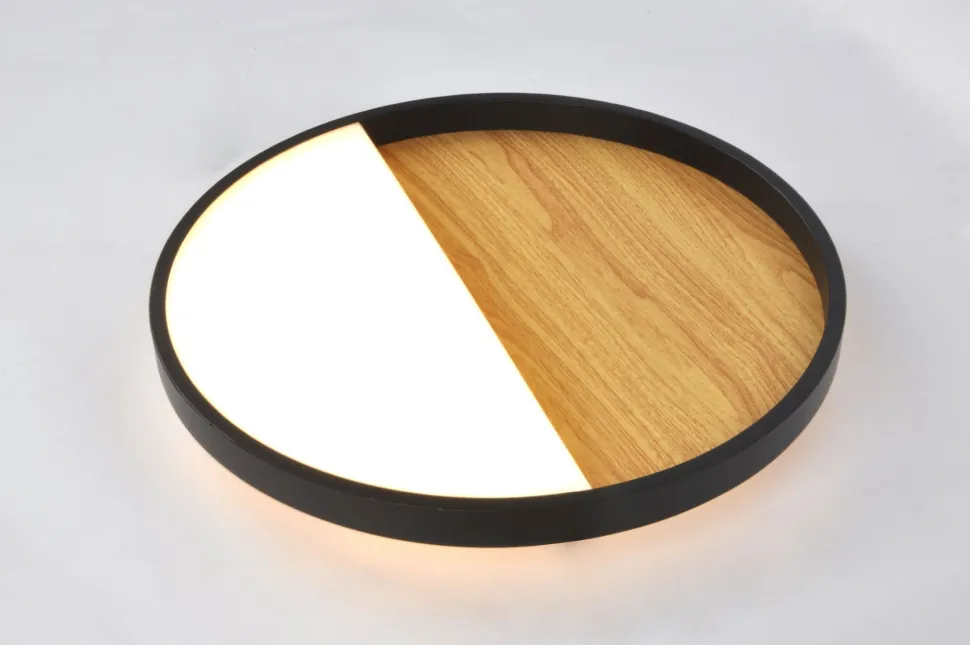 LED Deckenlampe Schwarz Natur Ø40 cm 2350 lm dimmbar