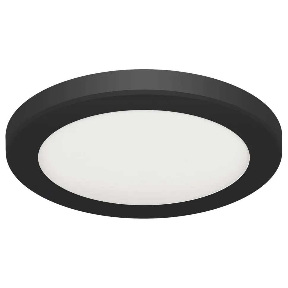 LED Deckenlampe Schwarz Unterputz Aufputz D: 29,8 cm