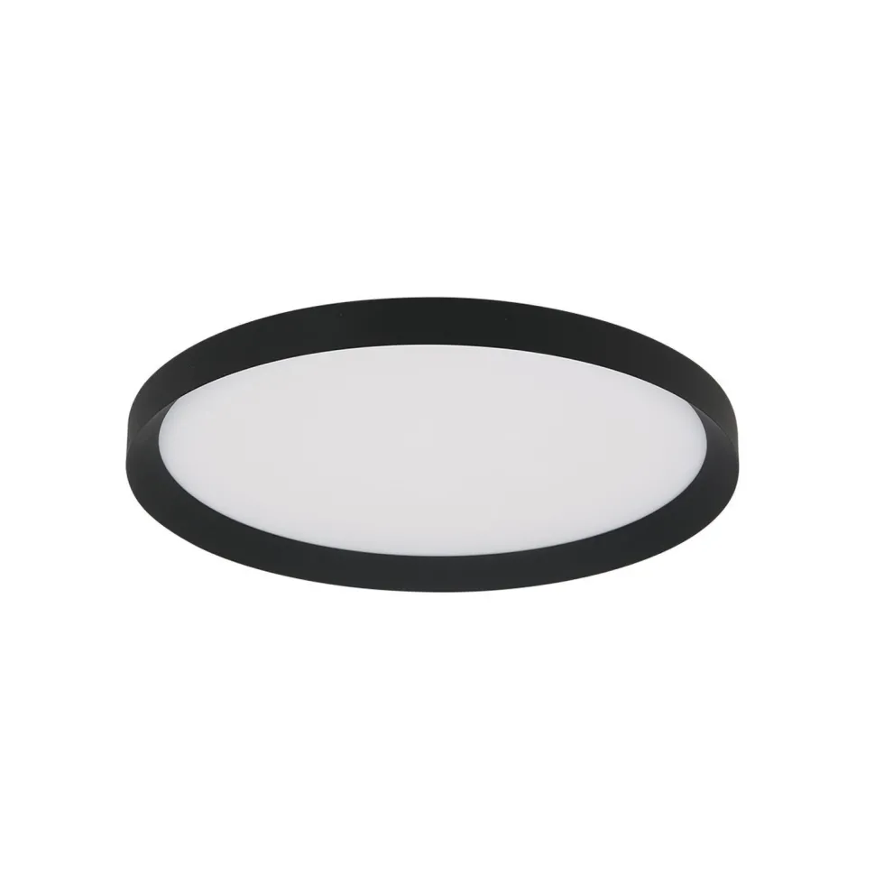 LED Deckenlampe Schwarz Weiß B:40 cm 2700 K rund