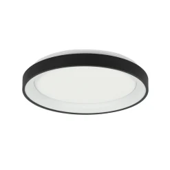 LED Deckenlampe Schwarz Weiß Ø28 cm 2700 K wohnlich