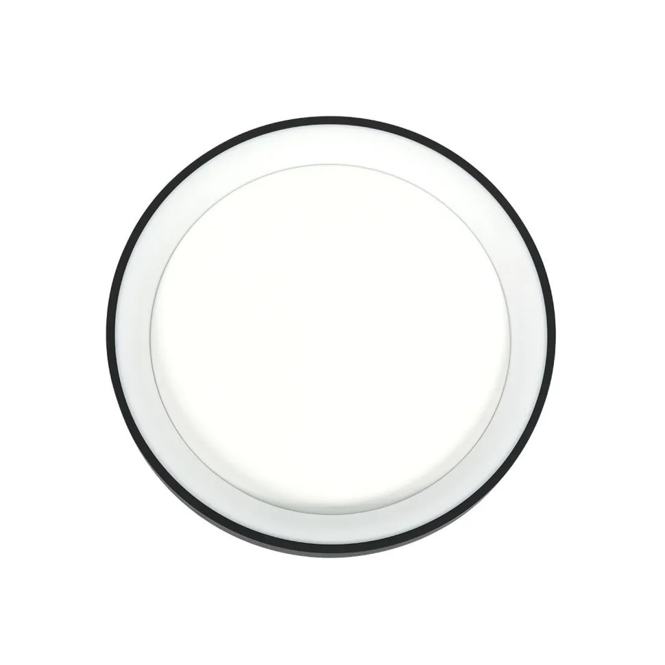 LED Deckenlampe Schwarz Weiß Ø28 cm 2700 K wohnlich