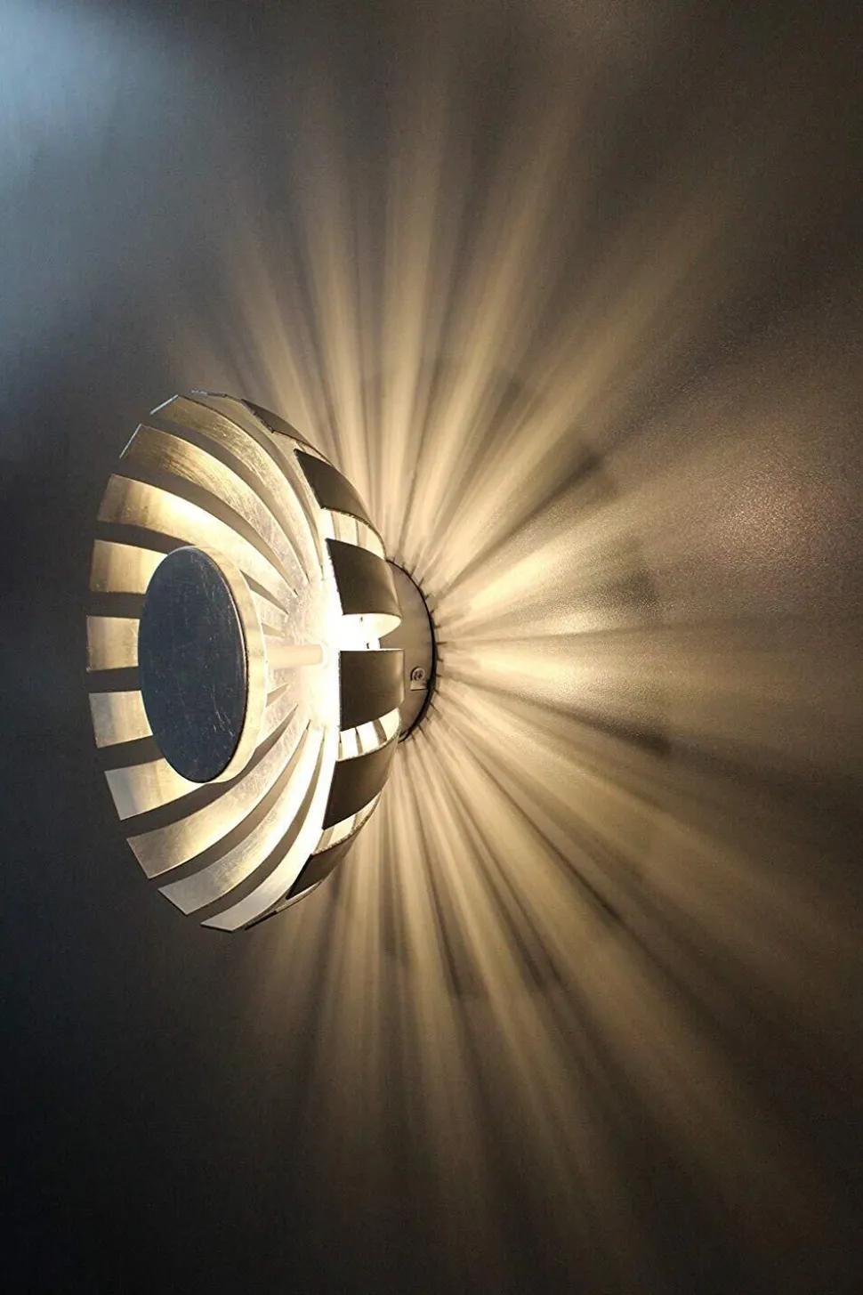 LED Deckenlampe Silber 3000K rund FLARE