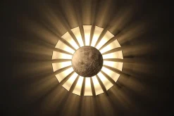 LED Deckenlampe Silber 3000K rund FLARE