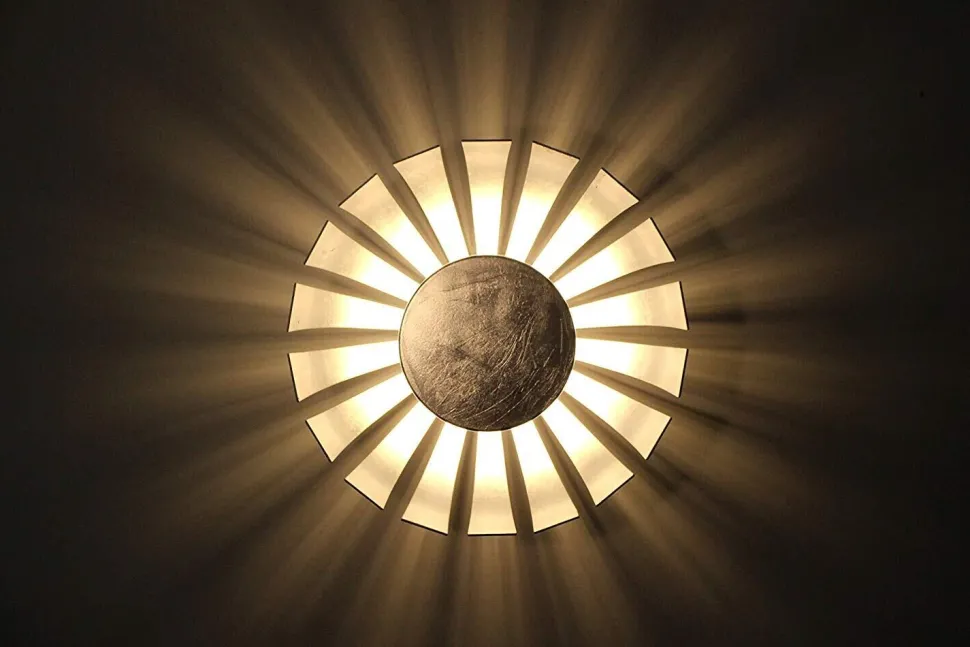 LED Deckenlampe Silber 3000K rund FLARE