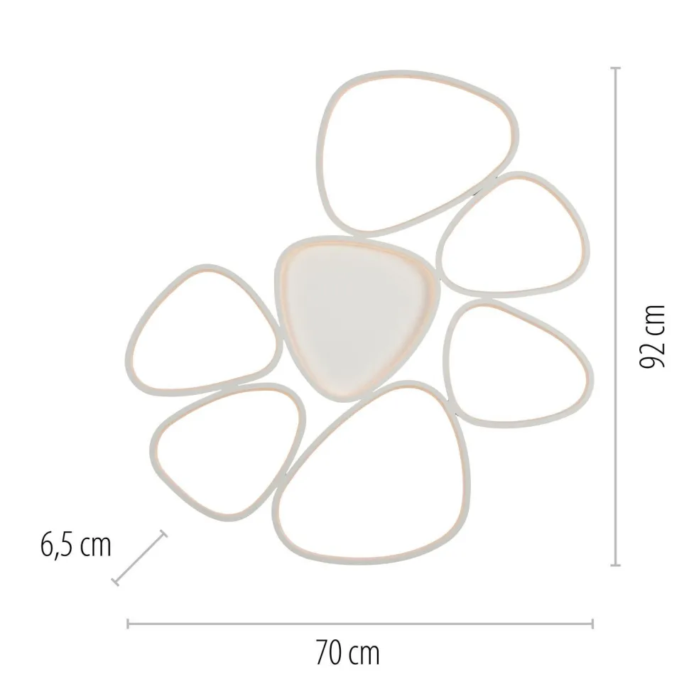 LED Deckenlampe Weiß Metall 3000 K 6100 lm L:92 cm