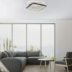 LED Deckenlampe Weiß Schwarz warmweiß 3000 K 4900 lm