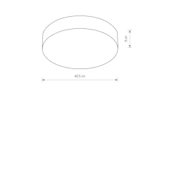 LED Deckenleuchte Ø 40,5 cm in Silber 4000 K 2200 lm