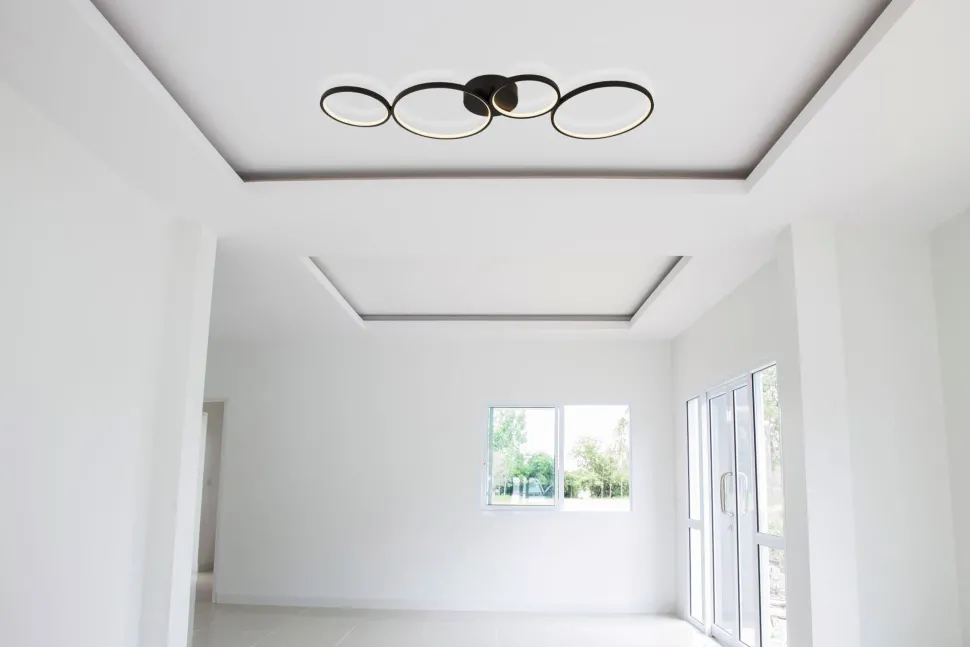 LED Deckenleuchte 3000 K B: 98 cm dimmbar Schwarz Weiß