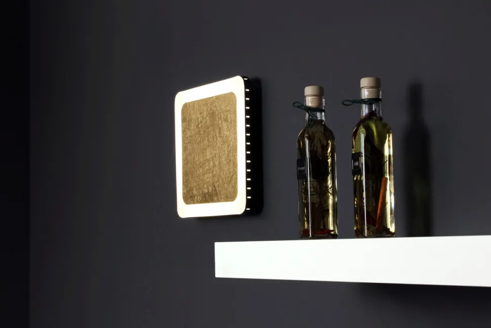 LED Deckenleuchte Aluminium Gold Schwarz 3000 K B:25 cm