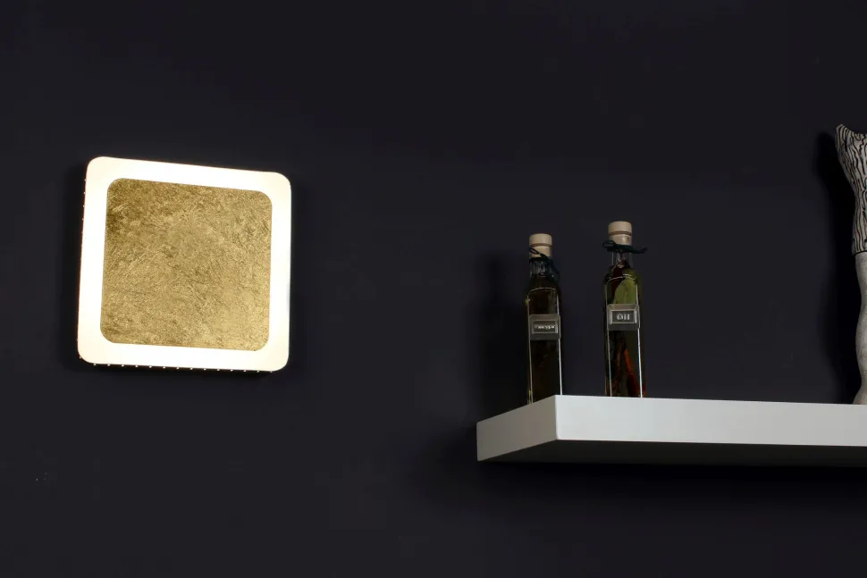 LED Deckenleuchte Aluminium Gold Schwarz 3000 K B:25 cm