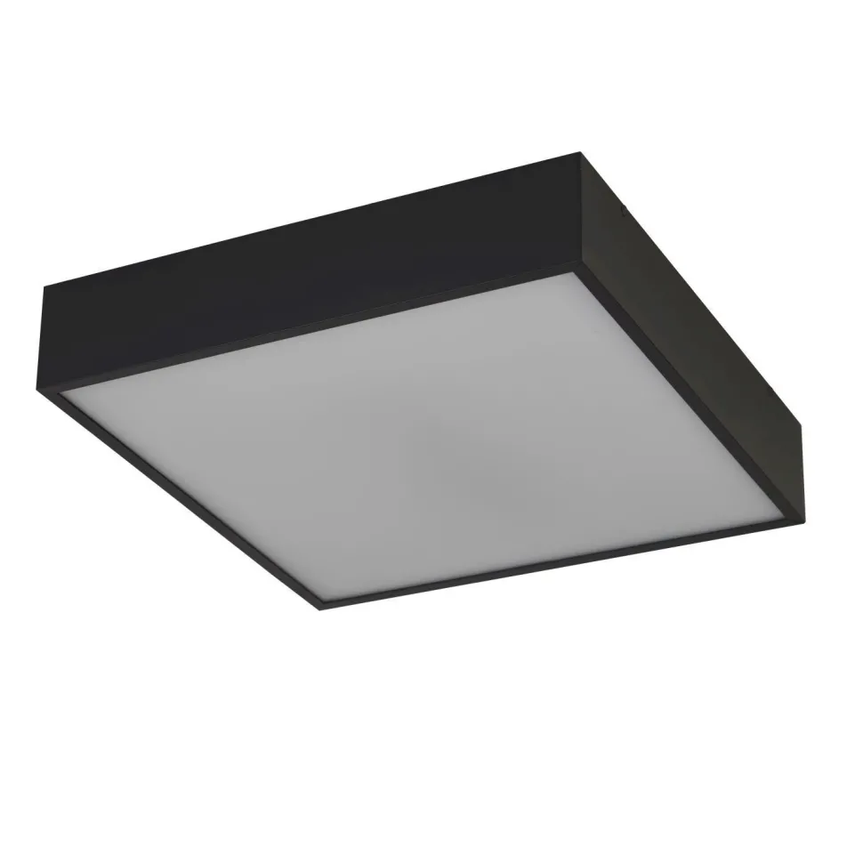 LED Deckenleuchte Aluminium IP44 B:30 cm Schwarz Weiß