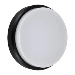 LED Deckenleuchte außen D: 21 cm IP65 Schwarz Weiß 4100 K