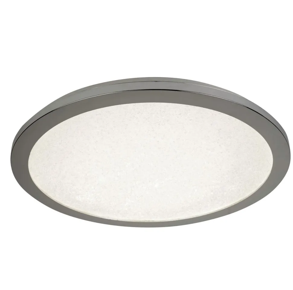 LED Deckenleuchte Bad IP44 D: 30 cm Chrom 4000 K rund flach