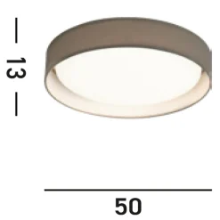 LED Deckenleuchte blendarm Ø50 cm rund Stoff 1652 lm