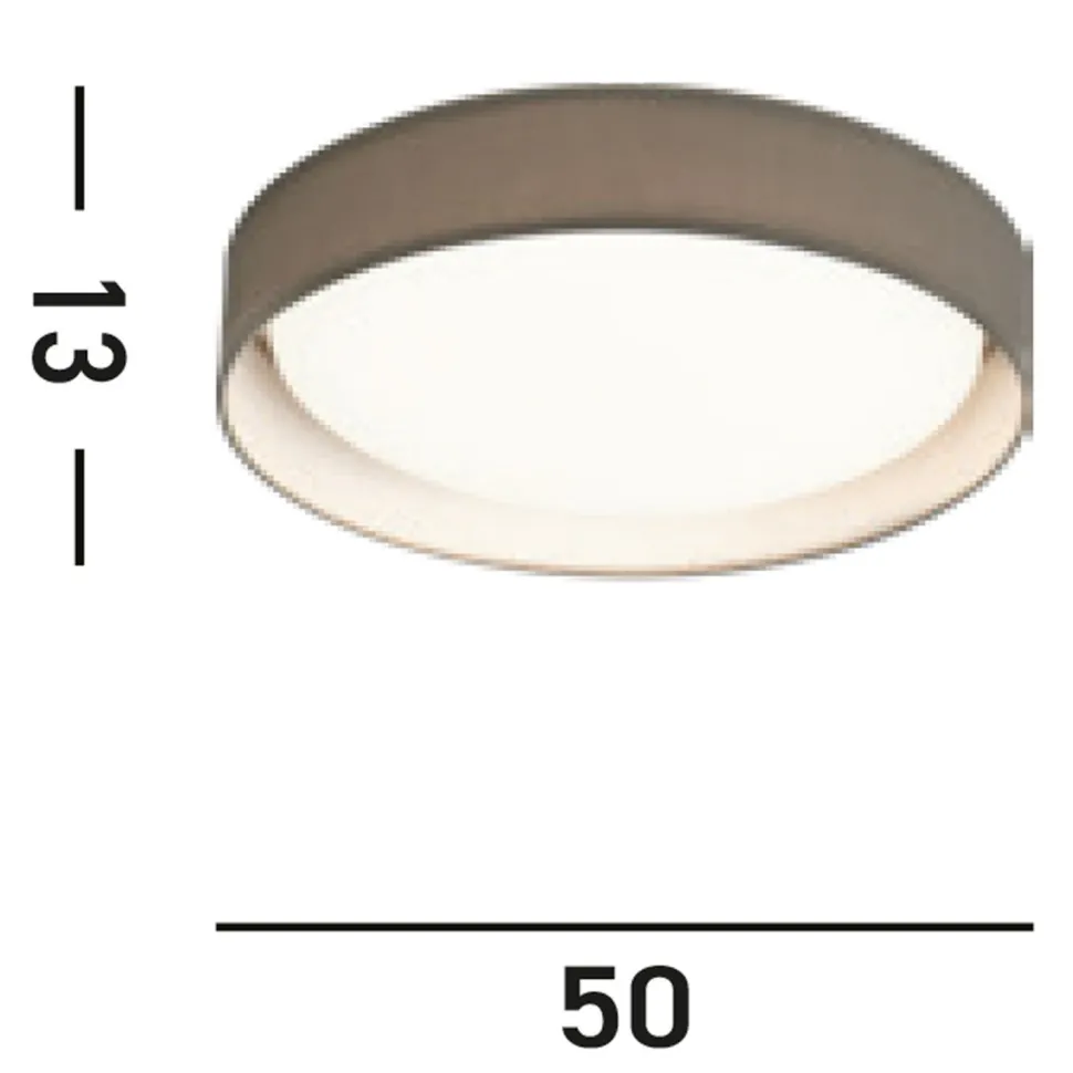 LED Deckenleuchte blendarm Ø50 cm rund Stoff 1652 lm