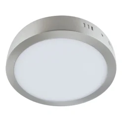 LED Deckenleuchte Chrom Weiß Ø 30 cm 4000 K 2800 lm