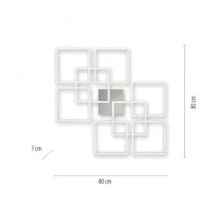 LED Deckenleuchte Farbtemperaturwechsel 58 W in Stahl