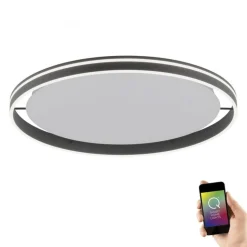 LED Deckenleuchte Farbtemperaturwechsel 58 W Anthrazit