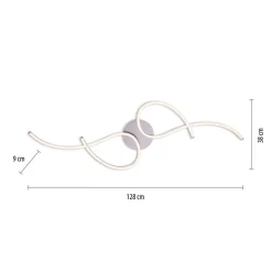 LED Deckenleuchte flexibel Stahl Metall warmweiß 14 W