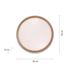 LED Deckenleuchte Grau Natur Ø40 cm 3400 lm dimmbar