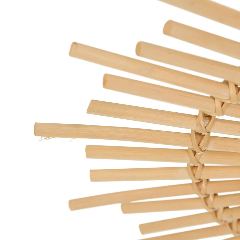 LED Deckenleuchte Holz Kunststoff in Natur Weiß Ø50 cm