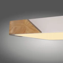 LED Deckenleuchte Holz L:32 cm Weiß Natur 3000 K