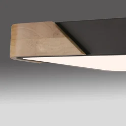 LED Deckenleuchte Holz L:32 cm Schwarz Natur 3000 K