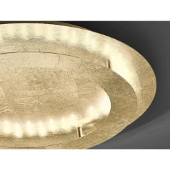 LED Deckenleuchte in Blattgold Metall 3000 lm Ø50 cm