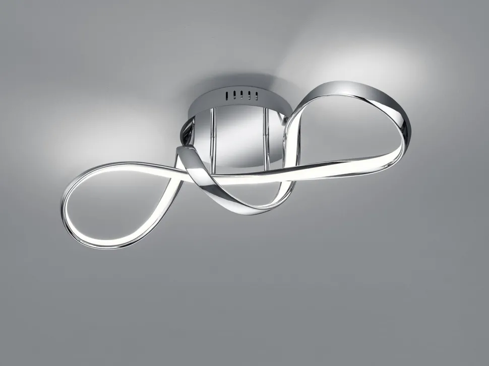 LED Deckenleuchte in Chrom dimmbar L:60 cm 28 W 3400 lm