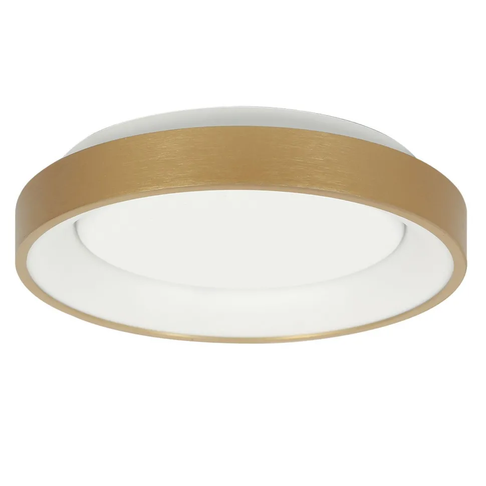 LED Deckenleuchte in Gold Weiß Ø38 cm 30 W gemütlich